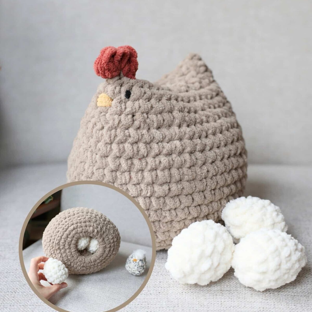 Mama Mabel Mod CROCHET PATTERN (chicken NOT included)