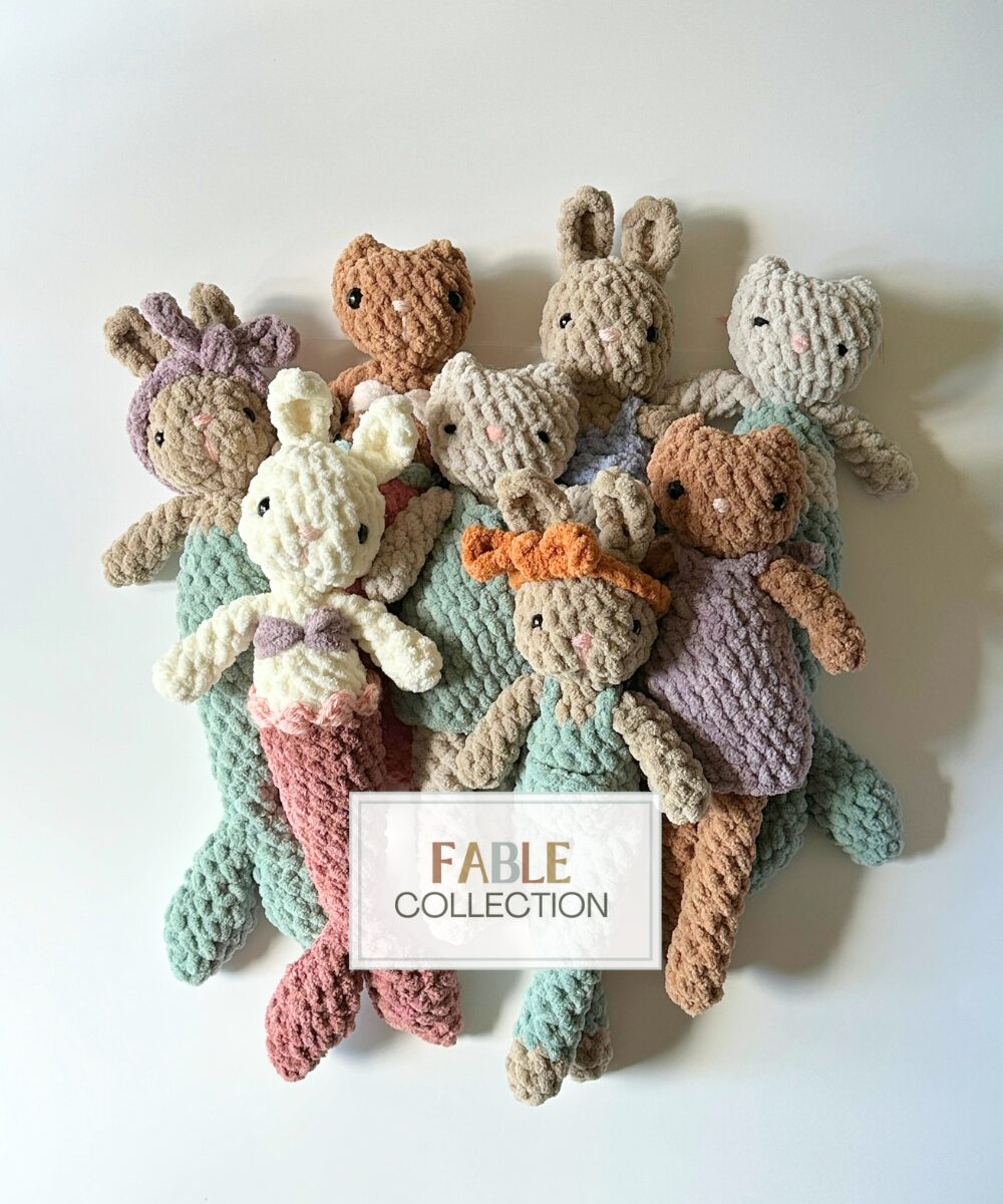 Fable Collection BUNDLE (Kitty, Bunny and Mouse CROCHET PATTERNS) + Mermaid Tail Mod