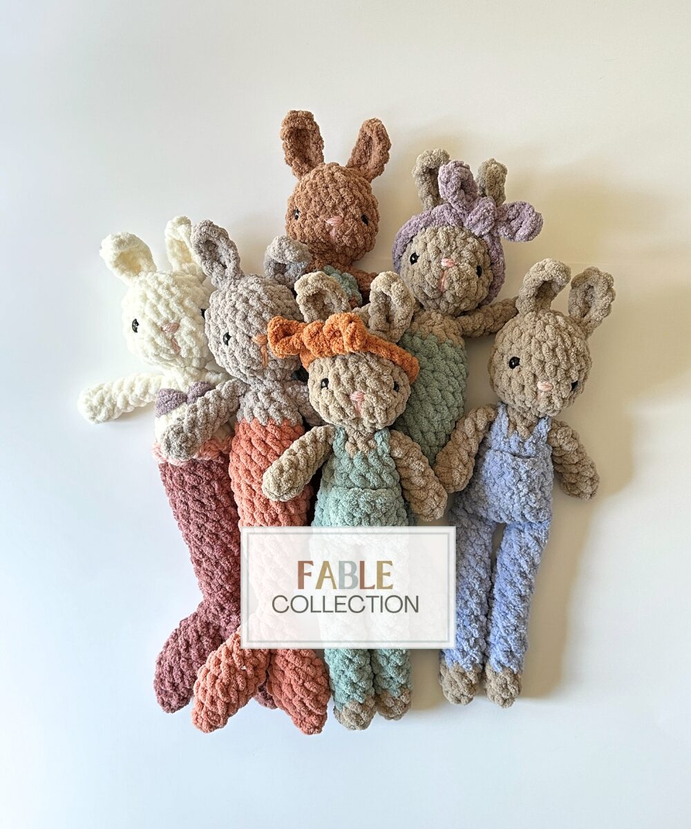 Plush Beth Bunny + Mermaid Tail Mod CROCHET PATTERN (Fable Collection)