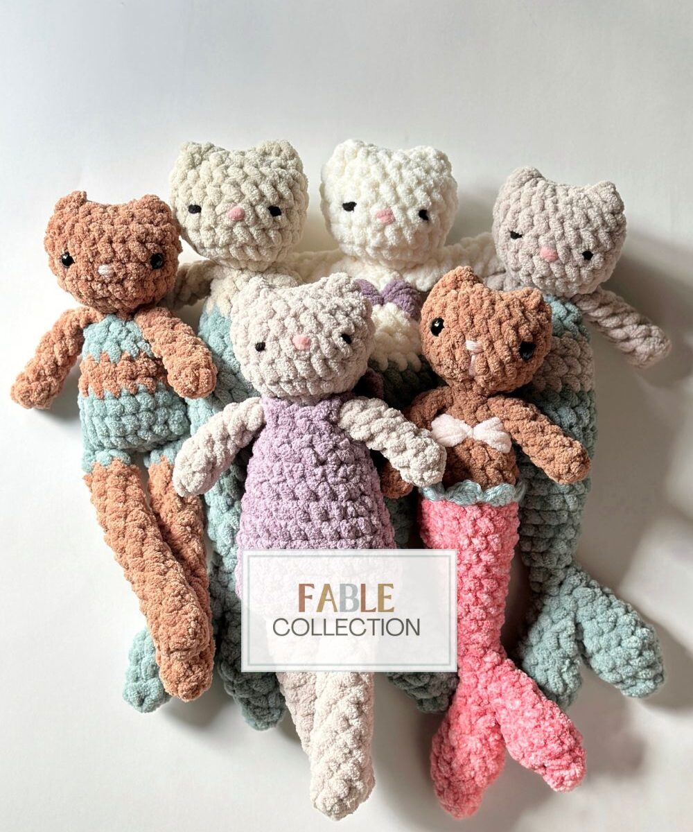 Plush Jolene Kitty + Mermaid Tail Mod CROCHET PATTERN (Fable Collection)