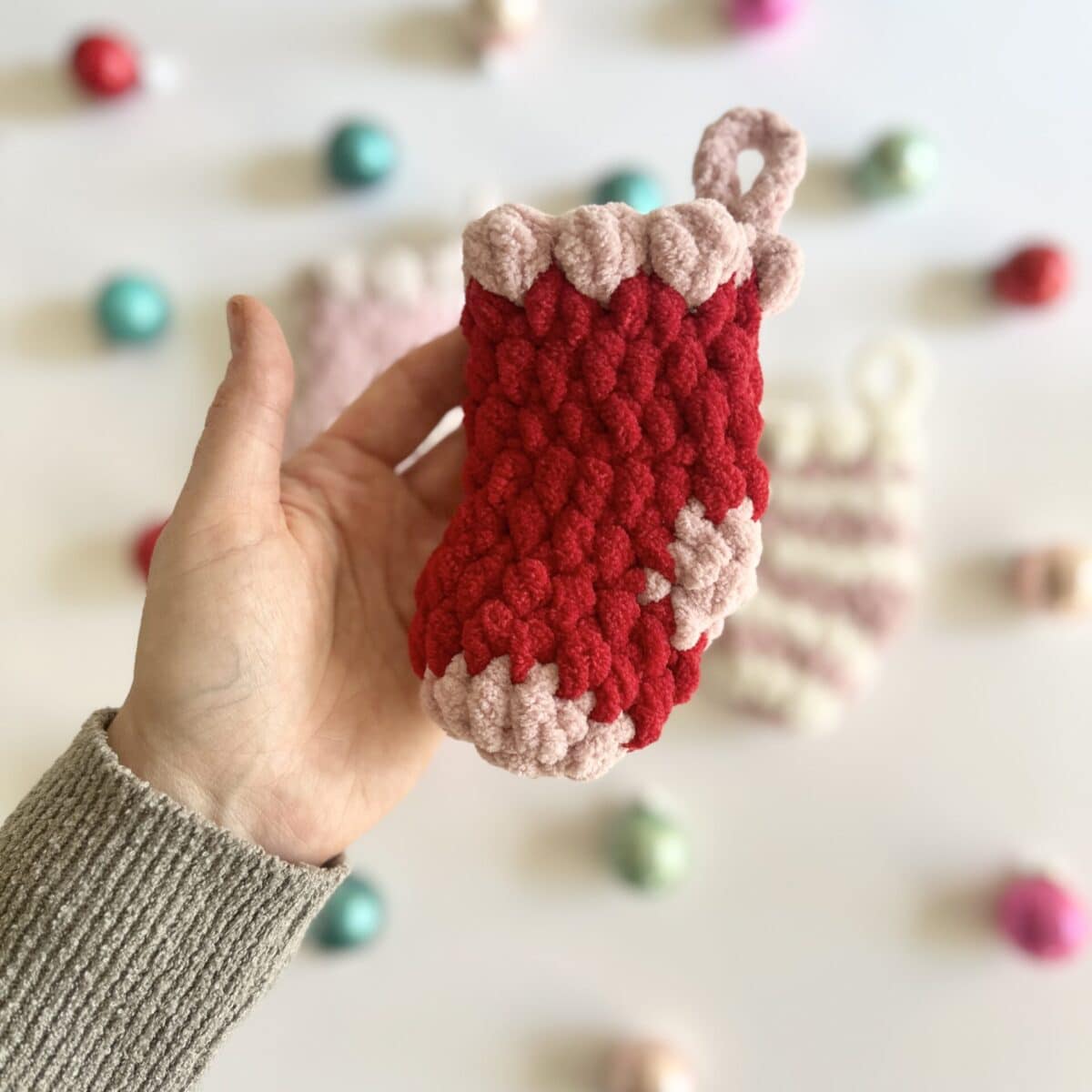 Mini Bobble Stocking CROCHET PATTERN