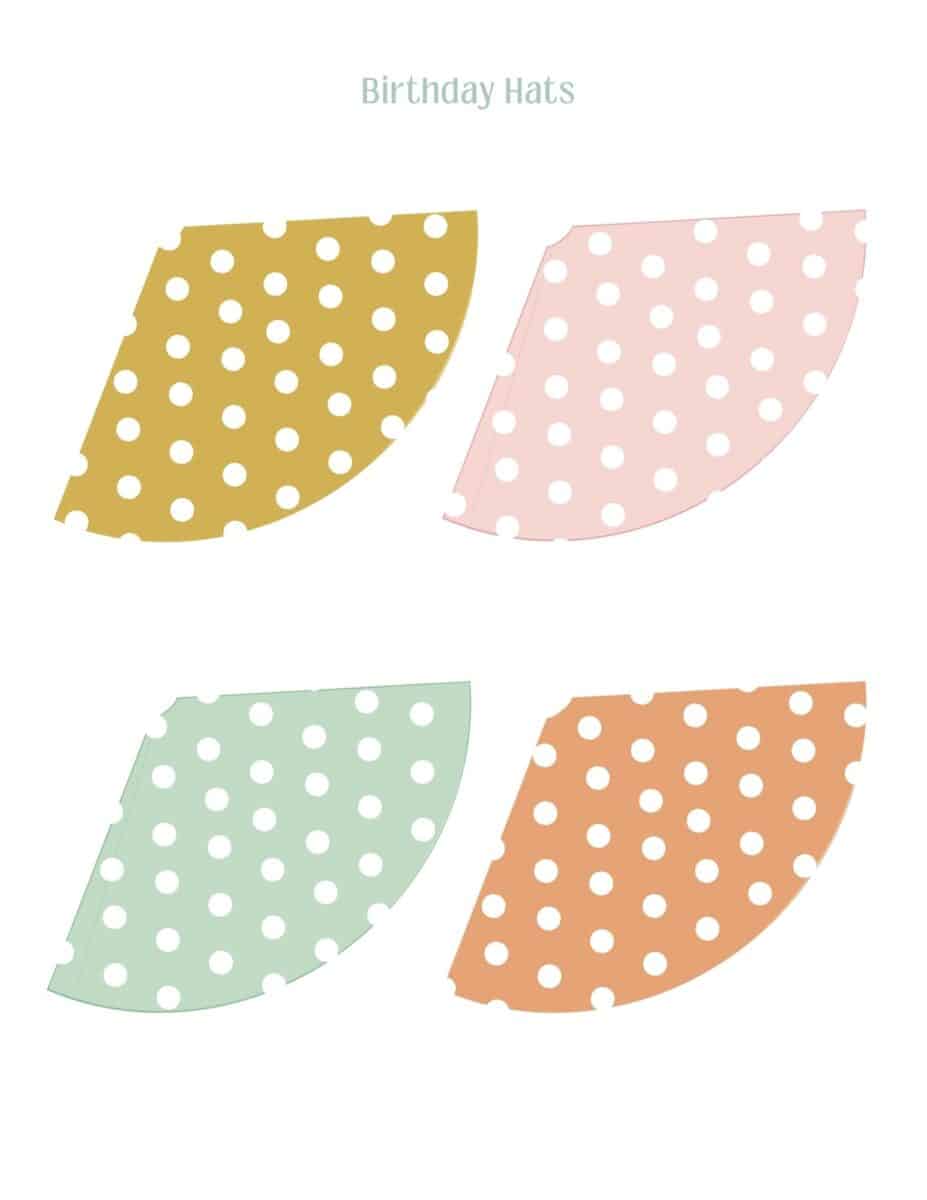 Image of the party hat printable. 