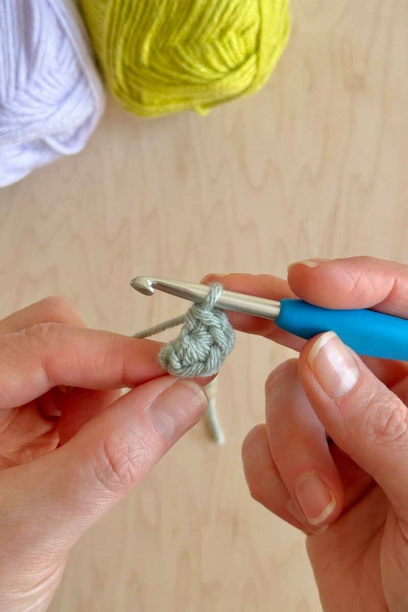 2nd step of making a magic circle.