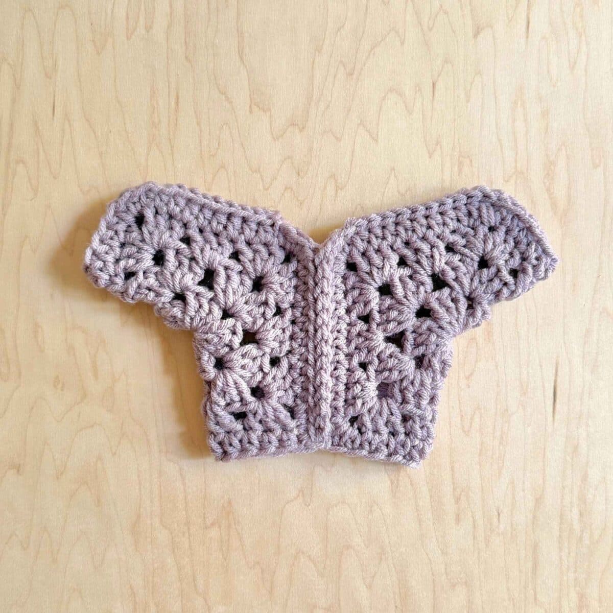 Finished sweater cardigan.